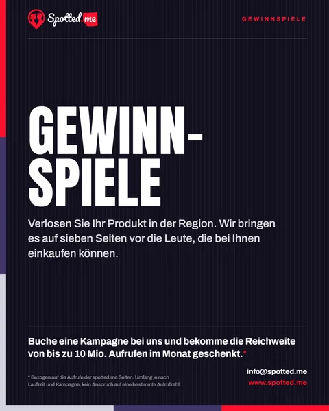 Anzeige: Gewinnspiele – verlosen, wo die Region mitliest