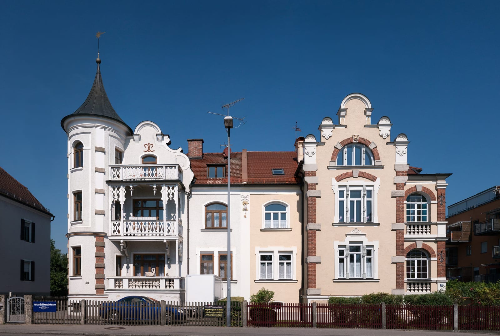 Jugendstil-Villen an der Münchner Straße in Simbach am Inn